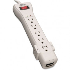 Tripp Lite Surge Protector Power Strip 120V 7 Outlet RJ11 7'' Cord 2520 Joules - 7 x NEMA 5-15R - 1800 VA - 2520 J - 120 V AC Input - 120 V AC Output SUPER7TEL