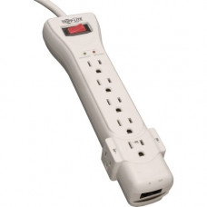 Tripp Lite Surge Protector Power Strip 120V 7 Outlet RJ11 15'' Cord 2520 Joules - 7 x NEMA 5-15R - 1800 VA - 2520 J - 120 V AC Input - 120 V AC Output SUPER7TEL15