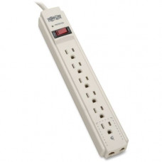 Tripp Lite Surge Protector Power Strip 120V 6 Outlet RJ11 4&#39;&#39; Cord 790 Joule - 6 x NEMA 5-15R - 1800 VA - 790 J - 120 V AC Input - 120 V AC Output - RoHS Compliance TLP604TEL