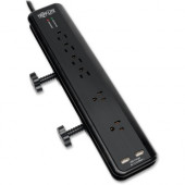 Tripp Lite Surge Protector Power Strip Desk Mount 120V USB 6 Outlet 6'' Cord - 6 x NEMA 5-15R - 1875 VA - 2100 J - 120 V AC Input - 5 V DC Output - RoHS, TAA Compliance TLP606DMUSB