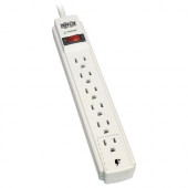 Tripp Lite Surge Protector Power Strip 120V 6 Outlet 8&#39;&#39; Cord 990 Joule Flat Plug - 6 x NEMA 5-15R - 1875 VA - 990 J - 120 V AC, 125 V AC Input - RoHS, TAA Compliance TLP608