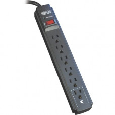 Tripp Lite Surge Protector Power Strip 6 Outlet 15 '' Cord Black 790 J - 6 x NEMA 5-15R - 1875 VA - 790 J - 120 V AC Input - TAA Compliance TLP615B