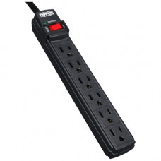 Tripp Lite Surge Protector Power Strip 6 Outlet 6'' Cord 360 Joules Black - 6 x NEMA 5-15R - 1875 VA - 360 J - 125 V AC Input - 125 V AC Output - RoHS, TAA Compliance TLP6B
