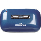 Manhattan 7-Port Hi-Speed USB 2.0 Ultra Hub, Dual Power - Plug and Play - Windows and Mac compatible - WEEE Compliance 161039