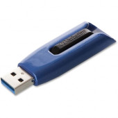 Verbatim 64GB Store &#39;&#39;n&#39;&#39; Go V3 Max USB 3.0 Flash Drive - Blue - 64GB - Black, Blue" - TAA Compliance 49807