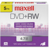 Maxell 4x DVD+RW Media - 120mm - TAA Compliance 634045