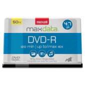Maxell DVD Recordable Media - DVD-R - 16x - 4.70 GB - 50 Pack Spindle - 120mm - TAA Compliance 638011