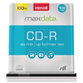 Maxell CD Recordable Media - CD-R - 48x - 700 MB - 100 Pack Spindle - 120mm - 1.33 Hour Maximum Recording Time - TAA Compliance 648200
