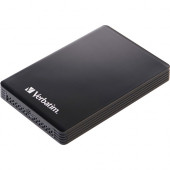 Verbatim 128GB Vx460 External SSD, USB 3.1 Gen 1 - Black - Notebook Device Supported - USB 3.1 (Gen 1) - 2 Year Warranty - 1 Pack - TAA Compliance 70381