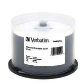 Verbatim CD-R 80 Minute 700 MB (52x) DataLifePlus, Thermal Printable, White (Pkg=50/Spindle) 94949