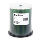 Verbatim CD-R 700MB 52X Shiny Silver Silk Screen Printable - 100pk Spindle - 700MB - 100 Pack - TAA Compliance 94970