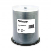 Verbatim CD-R 80 Minute (700 MB) (52x) Inkjet Printable, White (Pkg=100/Spindle) - TAA Compliance 95251