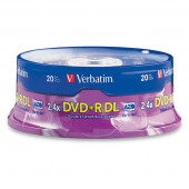 Verbatim DVD+R Double Layer (8.5GB) (8x) Branded (20 Ea/Pkg) 95310