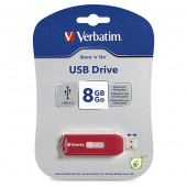Verbatim 8GB Store 'n' Go USB Flash Drive - Red - TAA Compliance 95507