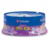 Verbatim DVD+R Dual Layer (8.5 GB) (8x) Branded (Pkg=30/Spindle) - TAA Compliance 96542