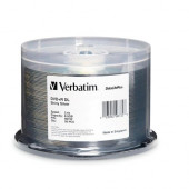Verbatim DVD+R DL 8.5GB 8X DataLifePlus Shiny Silver Silk Screen Printable - 50pk Spindle - 8.5GB - 120mm Standard - 50 Pack Spindle 96732