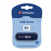Verbatim 8GB USB Flash Drive - Blue - TAA Compliance 97088