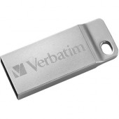 Verbatim 64GB Metal Executive USB Flash Drive - Silver - 64 GBUSB - Silver - TAA Compliance 98750