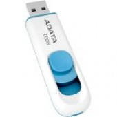 A-Data Technology  Adata 16GB Classic C008 USB 2.0 Flash Drive - 16 GB - USB 2.0 - White, Blue AC008-16G-RWE