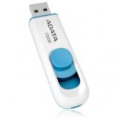 A-Data Technology  Adata 64GB Classic C008 USB2.0 Flash Drive - 64 GB - USB 2.0 - White, Blue - Lifetime Warranty AC008-64G-RWE