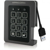 Apricorn Aegis Padlock ASSD-3PL256-480F 480 GB Solid State Drive - External - USB 3.0 - 8 MB Buffer - 205 MB/s Maximum Read Transfer Rate - 3 Year Warranty ASSD-3PL256-480F