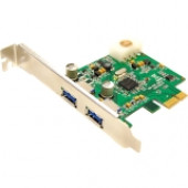 Bytecc BT-PEU310 2-port PCI Express USB Adapter - PCI Express 2.0 x1 - Plug-in Card - 2 USB Port(s) - 2 USB 3.0 Port(s) BT-PEU310