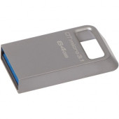 Kingston 64GB DataTraveler Micro 3.1 USB 3.1 Flash Drive - 64 GB - USB 3.1 - Gray DTMC3/64GB