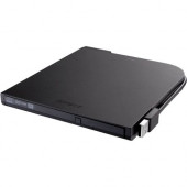 Buffalo MediaStation 8x Portable DVD Writer with M-DISC Support (DVSM-PT58U2VB) - DVD, CD & M-DISC - Ultra Slim and Compact - USB Bus Powered - Integrated USB Cables - CyberLink Media Suite" DVSM-PT58U2VB