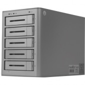 Rocstor Rocsecure DE52 60TB Encryption DAS Array - Real-time Hardware AES-256 Encryption - 5 x HDD Supported - 5 x HDD Installed - 60 TB (5x12TB) 7200 RPM Installed HDD Capacity - 5 x Total Bays - USB 3.0, Firewire 800, eSATA - RAID 0, 1, 3. 5, 10, LARGE,