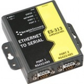 Brainboxes 2 Port RS422/485 Ethernet to Serial Adapter - DIN Rail Mountable - TAA Compliant ES-313