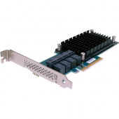 ATTO 16 Internal Port 12Gb/s SAS/SATA to PCIe 3.0 Host Bus Adapter - 12Gb/s SAS - PCI Express 3.0 x8 - Plug-in Card - RAID Supported - 16 Total SAS Port(s) - 16 SAS Port(s) Internal - RoHS Compliance ESAH-120F