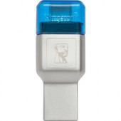 Kingston Dual Interface microSD Reader - microSD, microSDHC, microSDXC, TransFlash - USB Type C, USB Type AExternal FCR-ML3C