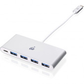 IOGEAR USB-C to 4 Port USB-A Hub with Power Delivery Pass-Thru - USB Type C - External - 5 USB Port(s) - 4 USB 3.0 Port(s) - PC, Mac GUH3C4PD