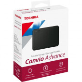 Toshiba Canvio Advance HDTCA40XK3CA 4 TB Portable Hard Drive - External - Black - USB 3.0 HDTCA40XK3CA