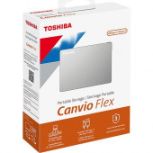 Toshiba Canvio Flex HDTX140XSCCA 4 TB Portable Hard Drive - External - Silver - Tablet Device Supported - USB 3.0 HDTX140XSCCA
