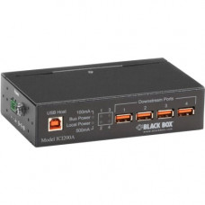 Black Box Industrial-Grade USB Hub, 4-Port - USB - External - 4 USB Port(s) - 4 USB 2.0 Port(s) - TAA Compliance ICI200A