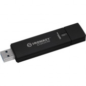 Kingston 128GB IronKey D300 D300S USB 3.1 Flash Drive - 128 GB - USB 3.1 - Anthracite - 256-bit AES - TAA Compliant IKD300S/128GB