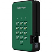 iStorage diskAshur2 1 TB Hard Drive - External - Racing Green - TAA Compliant - USB 3.1 - 148 MB/s Maximum Read Transfer Rate - 256-bit Encryption Standard - 3 Year Warranty IS-DA2-256-1000-GN