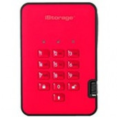 iStorage diskAshur2 2 TB Portable Solid State Drive - External - Fiery Red - TAA Compliant - USB 3.1 - 294 MB/s Maximum Read Transfer Rate - 256-bit Encryption Standard IS-DA2-256-SSD-256-R