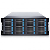 Sans Digital EliteSTOR ES424X12 - 4U 24 Bay 12G SAS/SATA to SAS JBOD with 12G SAS Expander Rackmount - 24 x HDD Supported - 96 TB Supported HDD Capacity - 24 x SSD Supported - 12Gb/s SAS, Serial ATA/600 Controller - RAID Supported JBOD - 24 x Total Bays -