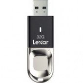 Lexar JumpDrive Fingerprint F35 USB 3.0 Flash Drive - 32 GB - USB 3.0 Type A - Black - 256-bit AES LJDF35-32GBNL