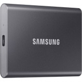 Samsung T7 MU-PC1T0T/AM 1 TB Portable Solid State Drive - External - PCI Express NVMe - Titan Gray - Gaming Console, Smartphone, Tablet, Desktop PC Device Supported - USB 3.2 (Gen 2) Type C - 1050 MB/s Maximum Read Transfer Rate - 256-bit Encryption Stand