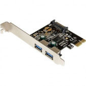 Startech.Com 2 Port PCI Express PCIe SuperSpeed USB 3.0 Controller Card w/ SATA Power - PCI Express x1 - Plug-in Card - 2 USB Port(s) - 1 SATA Port(s) - 2 USB 3.0 Port(s) PEXUSB3S23