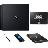 Micronet Technology Fantom Drives FD 1TB PS4 Solid State Drive SSD - All in One Easy Upgrade Kit - Comes with 1TB WD Blue SSD, Fantom Drives GFORCE Mini USB 3.0 Aluminum Enclosure, USB 3.0 Cable, 16GB Flash Drive, Screw driver and quick start installation