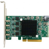 HighPoint RocketU RU1244C USB Adapter - PCI Express 3.0 x8 - Plug-in Card - 4 USB Port(s) - PC, Mac, Linux RU1244C