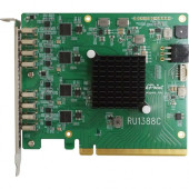 HighPoint RocketU 1388C USB Adapter - PCI Express 3.0 x16 - Plug-in Card - 8 USB Port(s) - PC, Mac, Linux RU1388C