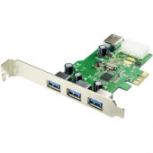 SYBA Multimedia PCI-Express USB 3.0 Host Controller Card - PCI Express 2.0 x1 - Plug-in Card - 4 USB Port(s) - 4 USB 3.0 Port(s) SD-PEX20137