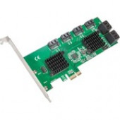 SYBA Multimedia 8 Port SATA III to PCIe 3.0 x1 Non-RAID Expansion Card SD-PEX40163 - Serial ATA/600 - PCI Express 3.0 x1 - Plug-in Card - 8 Total SATA Port(s) - 8 SATA Port(s) Internal - PC, Mac, Linux SD-PEX40163