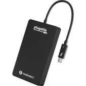 Plugable 2 TB Portable Solid State Drive - External - PCI Express NVMe (PCI Express NVMe 3.0 x4) - Thunderbolt 3 - 2400 MB/s Maximum Read Transfer Rate - 36 Month Warranty TBT3-NVME2TB