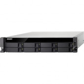 QNAP TVS-872XU-RP-I3-4G SAN/NAS Storage System - Intel Core i3 i3-8100 Quad-core (4 Core) 3.60 GHz - 8 x HDD Supported - 8 x SSD Supported - 4 GB RAM DDR4 SDRAM - Serial ATA/600 Controller - RAID Supported 0, 1, 5, 6, 10, 50, 60, Hot Spare, JBOD - 8 x Tot